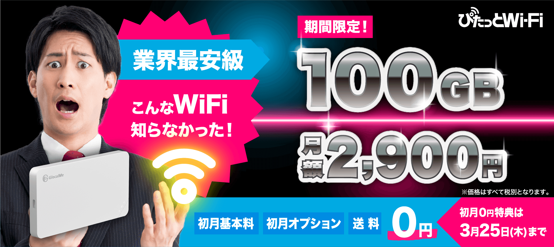 100GBプラン 月額2,900円キャンペーン実施中 PC