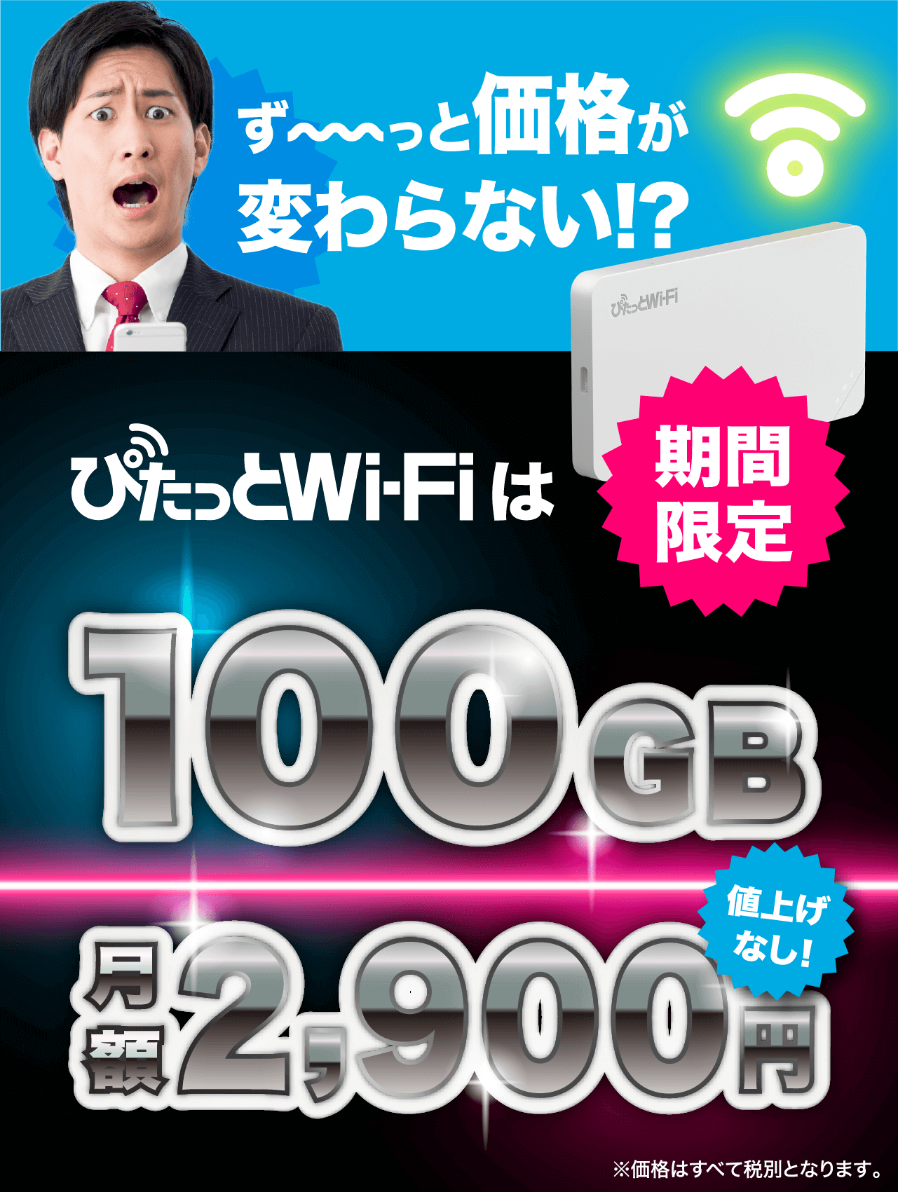 100GBプラン 月額2,900円キャンペーン実施中 SP