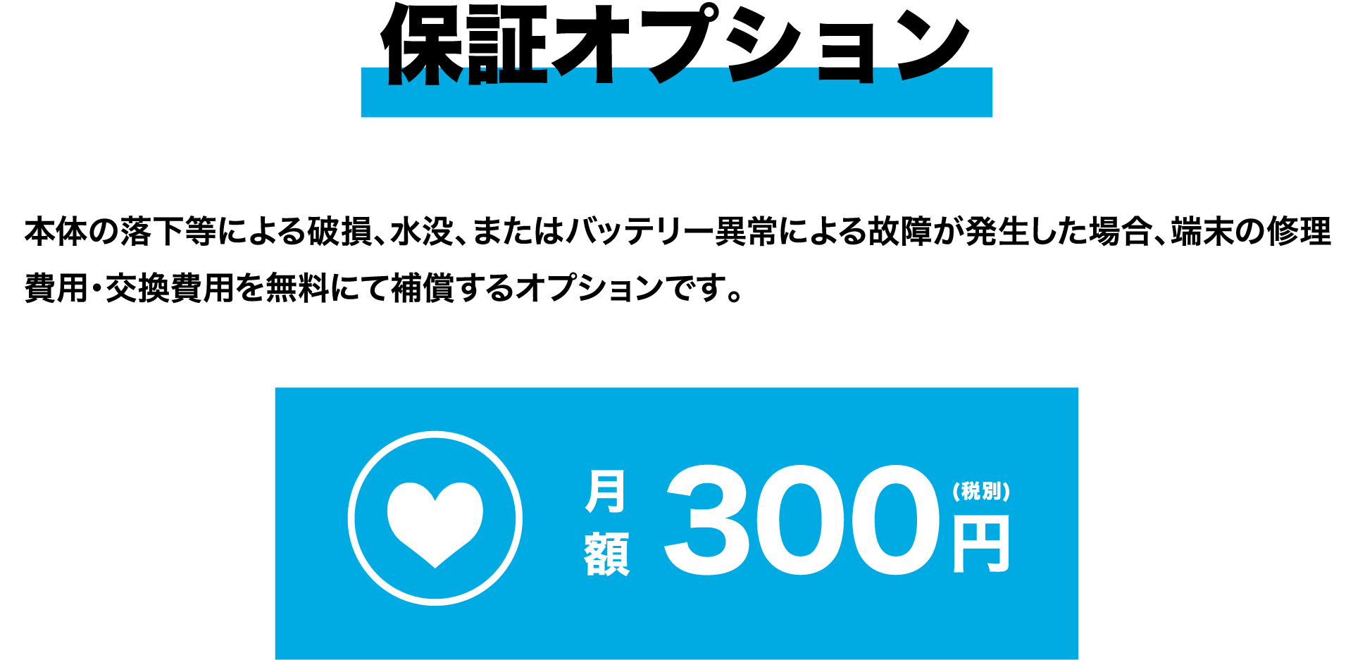 料金プラン 保証オプション PC